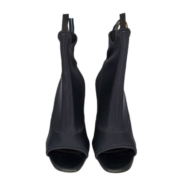 Prada Neoprene Pointed Open Toe Sock 90 Boots - Picture 2 of 8